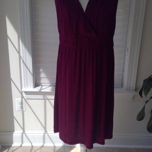 Loft Burgundy Sleeveless Dress